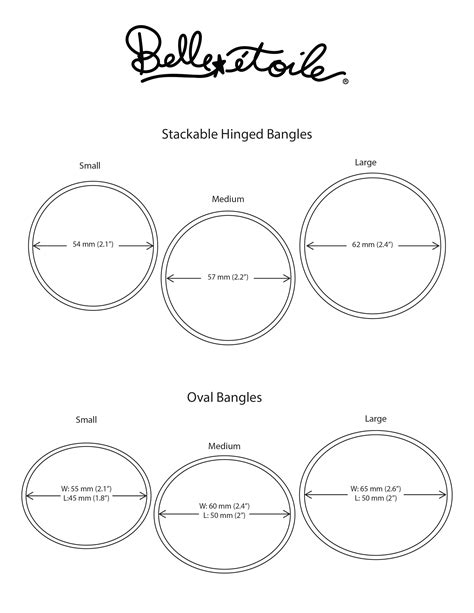 bangle size chart printable.